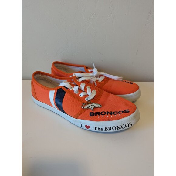 Denver Broncos Football NFL Official Licensed Bradford exchange sneakers shoes s - Picture 1 of 8